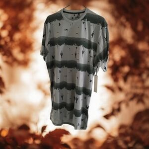 Zakbrand men’s shirt size XL(L) gray designs NWT short sleeves cool desi…